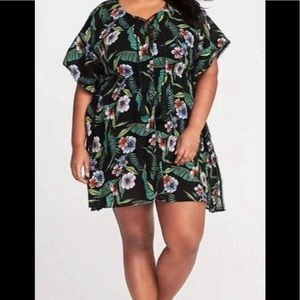 Old Navy Embroidered Gauze Swim Kaftan XXL